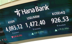 코스피, 외인·기관 '팔자'에 약보합…코스닥 4거래일 연속 상승